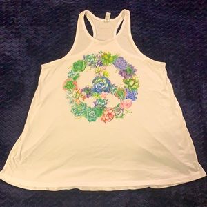 Flower Peace sign Tank